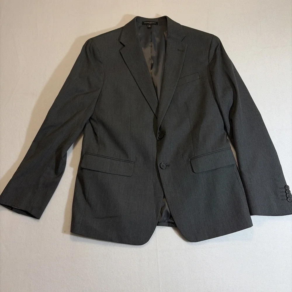 Banana Republic Slim Fit Wrinkle-Resistant Suit Jacket Sport Coat Gray Mens 40S